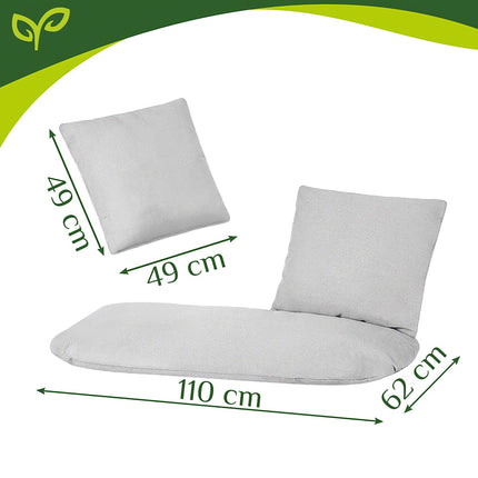 Double Garden Swing Cushion Set, Gray – Polyester/Cotton