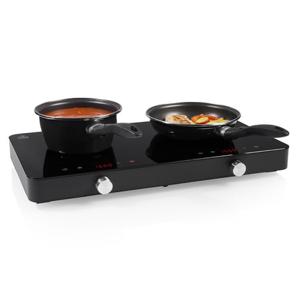 Double Induction Hob 3500W with Touch Control and Timer, Digital Display