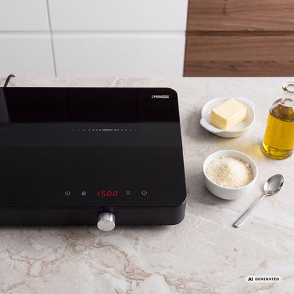 Double Induction Hob 3500W with Touch Control and Timer, Digital Display