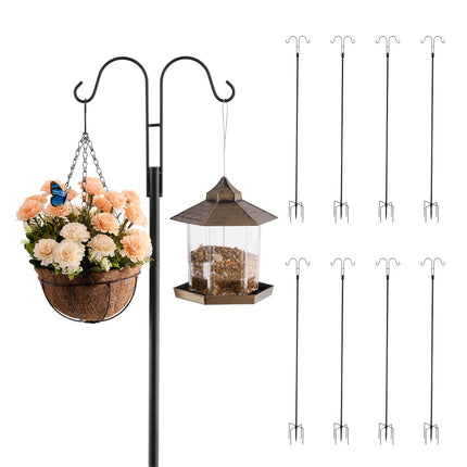 Double Shepherd Hooks 8-Pack, 92-Inch 19mm Steel Pole