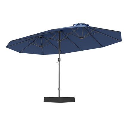 Doppelseitiger Sonnenschirm 470x285cm, UPF 50+, Kurbel