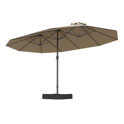 Doppelseitiger Sonnenschirm 470x285cm, UPF 50+, Standfuß