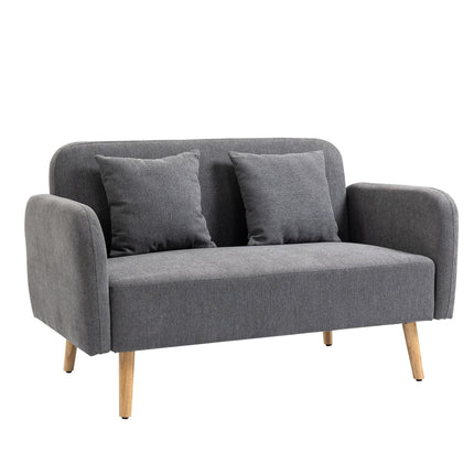 2-Sitzer Sofa, Samt glatter Polyester, verstellbare Fußstütze