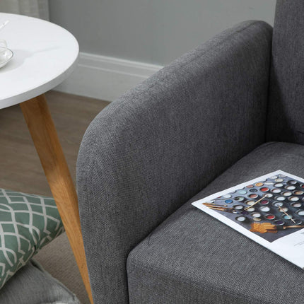 2-Sitzer Sofa, Samt glatter Polyester, verstellbare Fußstütze