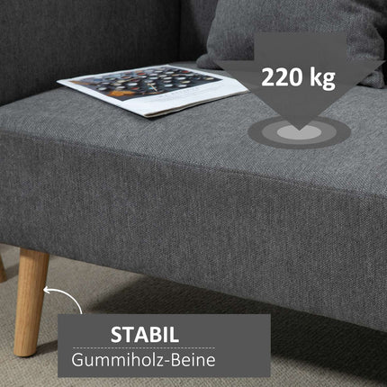 2-Sitzer Sofa, Samt glatter Polyester, verstellbare Fußstütze