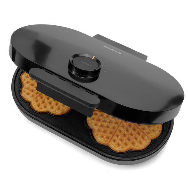 Doppel-Waffeleisen, 1600 W, Herzform, PFAS-frei