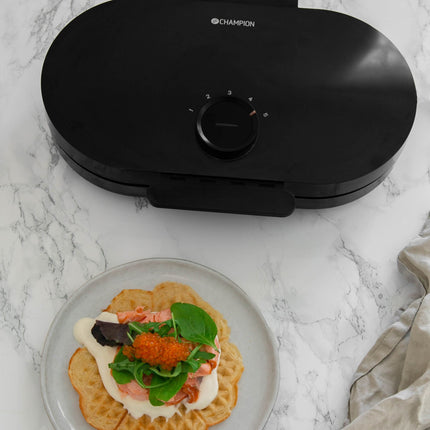 Doppel-Waffeleisen, 1600 W, Herzform, PFAS-frei