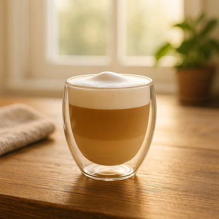Double-Walled Cappuccino Glasses – Heat Retaining, 2-Pack
