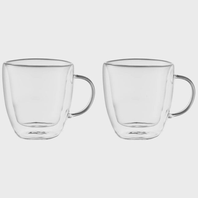 Doppelwandige Kaffeebecher aus Glas, 25 cl, 2er-Set