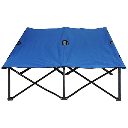 Double camping bed with carry bag, supports 136 kg