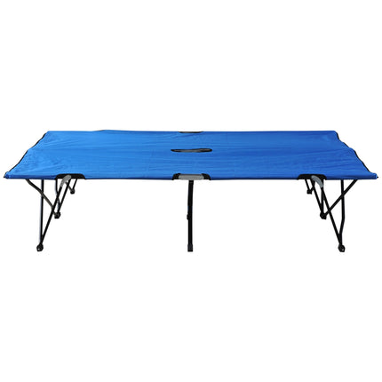 Double camping bed with carry bag, supports 136 kg