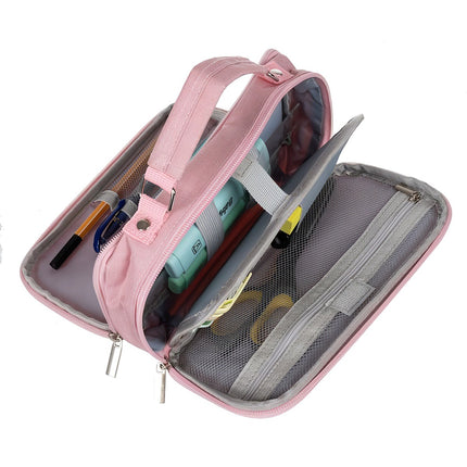 Trousse à crayons double extensible - rose Maaleo 24517