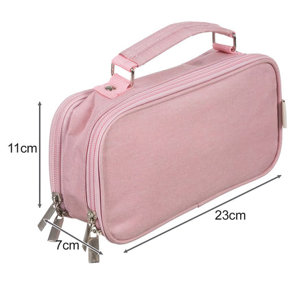 Trousse à crayons double extensible - rose Maaleo 24517