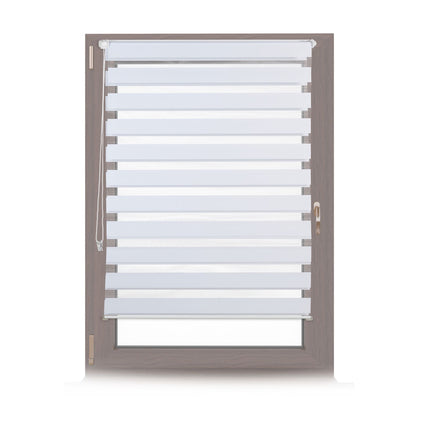 Double roller blind Klemmfix without drilling in white