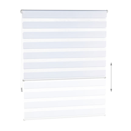 Double roller blind Klemmfix without drilling in white