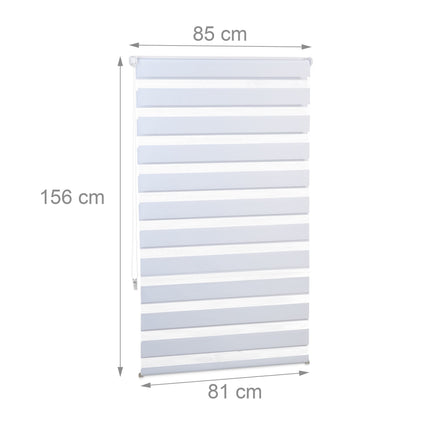 Double roller blind Klemmfix without drilling in white