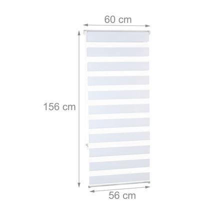 Double roller blind Klemmfix without drilling in white