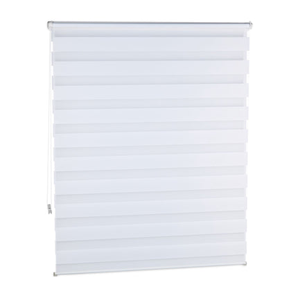 Double roller blind Klemmfix without drilling in white