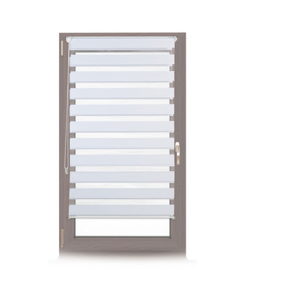 Double roller blind Klemmfix without drilling in white
