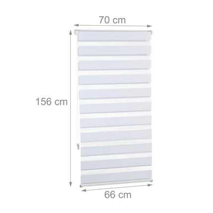 Double roller blind Klemmfix without drilling in white