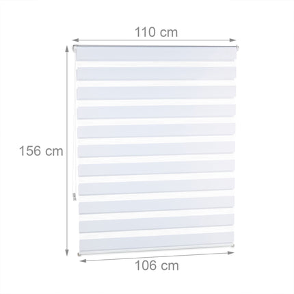 Double roller blind Klemmfix without drilling in white