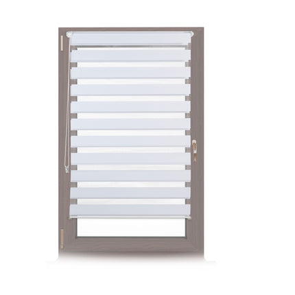 Double roller blind Klemmfix without drilling in white