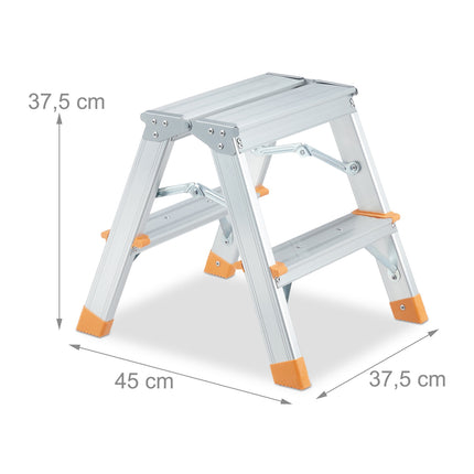 Double-sided aluminum stepladder