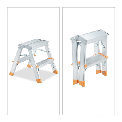 Double-sided aluminum stepladder