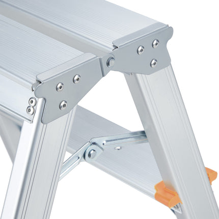Double-sided aluminum stepladder
