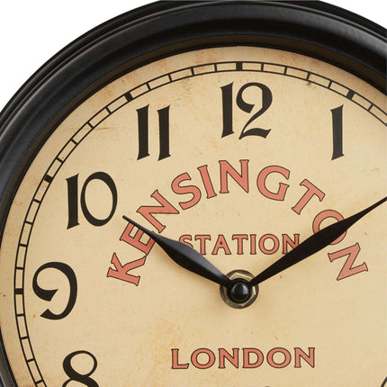 Horloge de gare double face noire