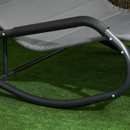 Doppel-Gartenschaukel, Polster und Dach, 220 kg, Dunkelgrau