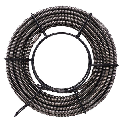 Drain Cleaning Cable, 50 ft 3/8 in Solid Core, 4 Cutters