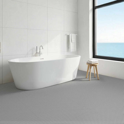 Drainage Mat Roll, PVC Non-Slip, 90 x 500 cm, Gray