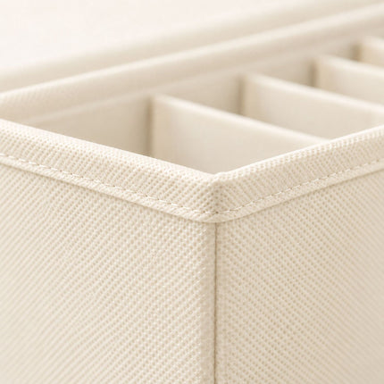 Drawer Organiser 8-Piece Set with Divider Boxes, Cream, Non-Woven Fabric
