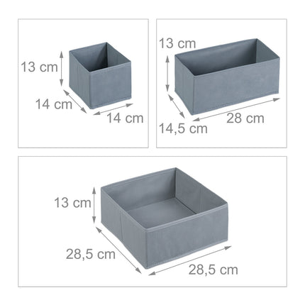 Schubladen-Organizer-Set, 8-teilig, faltbare Aufbewahrungsboxen