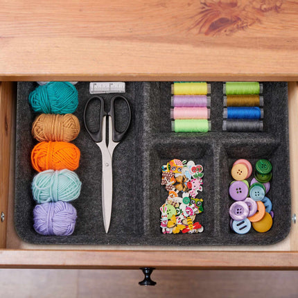Drawer divider made of felt