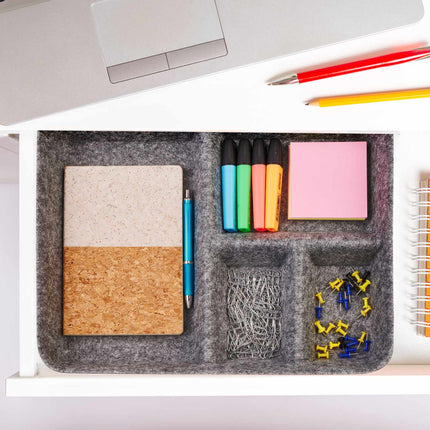 Drawer divider made of felt