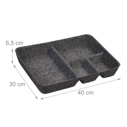 Drawer divider made of felt