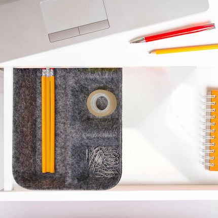 Drawer divider made of felt