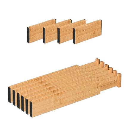 Drawer dividers in bamboo, 10 parts