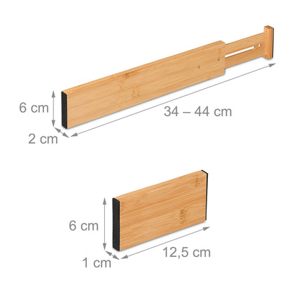Drawer dividers in bamboo, 10 parts