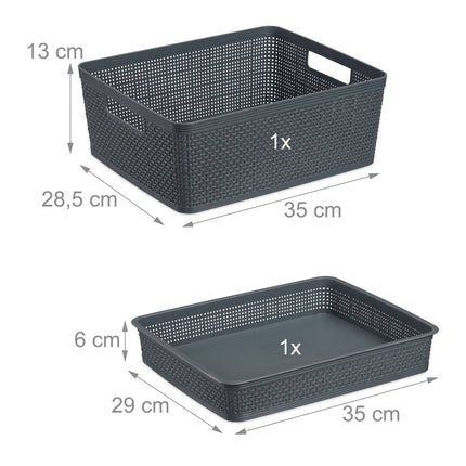 Drawer organizer in the 10-piece set