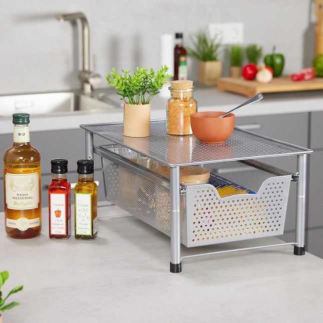 Ladeplank met uittrekbare mand