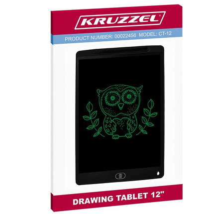Zeichentablett 12" schwarz KRUZZEL 22456 