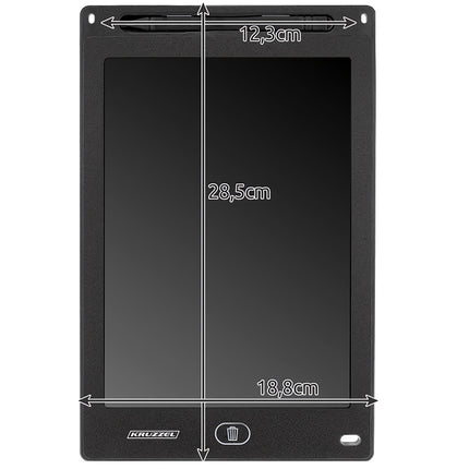 Zeichentablett 12" schwarz KRUZZEL 22456 