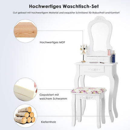 Dressing table vanity table cosmetic table with mirror