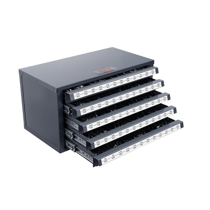 Drill Bit Dispenser Cabinet, 5-Drawer Steel, 60 Slots