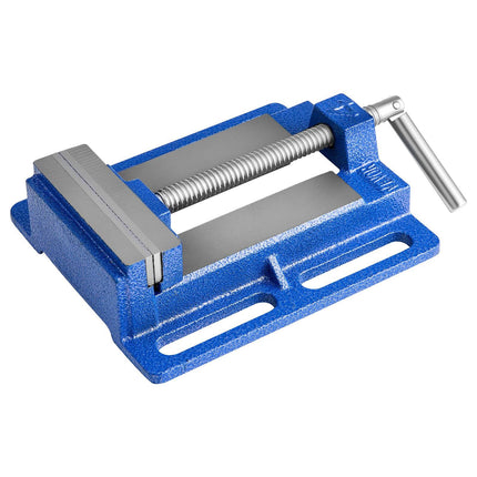 Drill Press Vise, 6-Inch Jaw, Cast Iron, Slotted Base