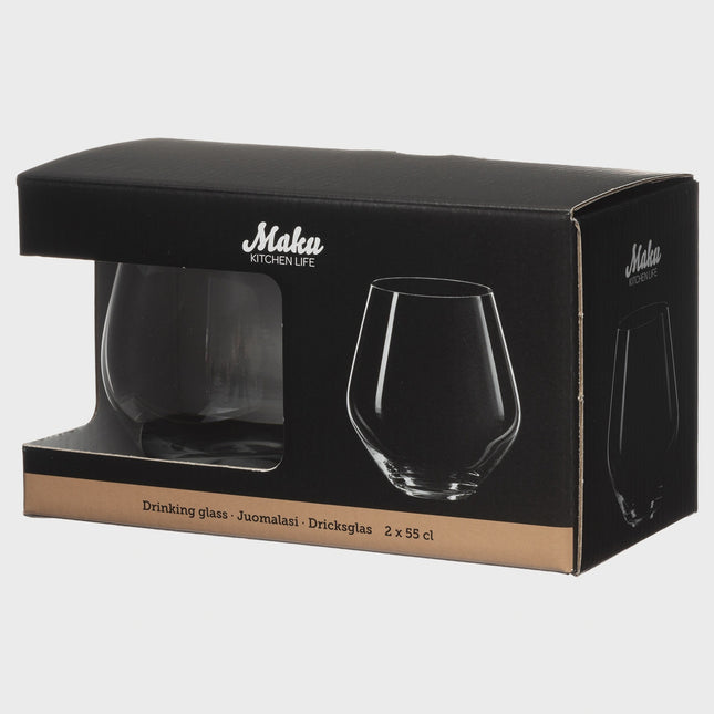 Trinkgläser-Set, 55cl, Spülmaschinenfest, 2er-Pack
