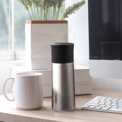 Drinking bottle 300 ml in stainless steel with mug